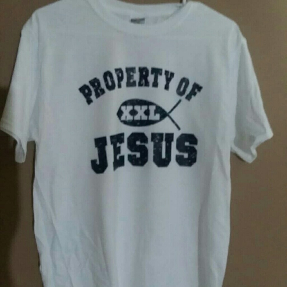 PROPERTY OF JESUS T SHIRT SIZE MED. NEW